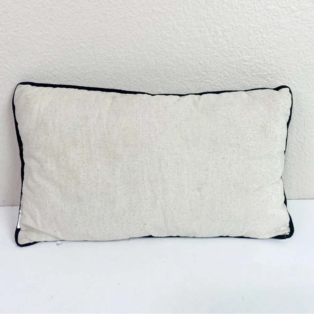 Happy Halloween Embroidered Accent Pillow 20” x 11”
